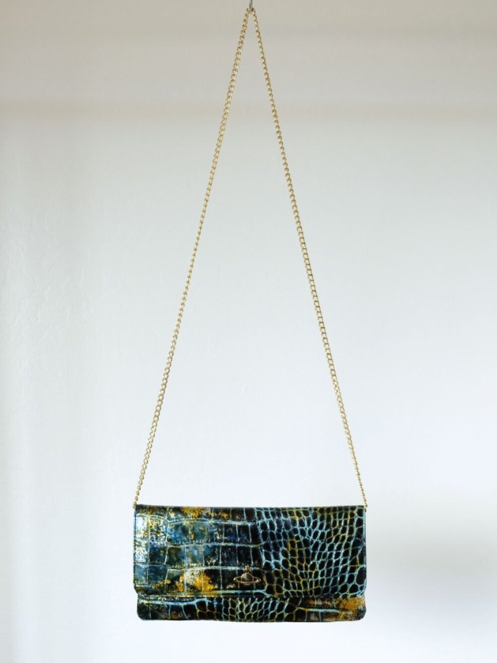 Vivienne Westwood Clutch/Crossbody Bag, Croc texture, Multicolor - Picture 2 of 11